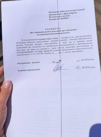 Документ до кейсу: юридичний супровід військовослужбовця під час досудового розслідування за фактом СЗЧ